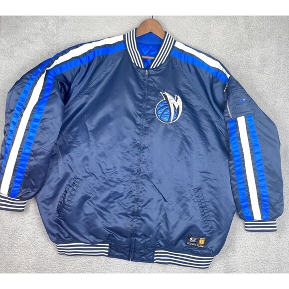 Vintage G-III Dallas Mavericks Reversible Quilt Varsity Jacket Mens 3XL Blue Y2K - Picture 2 of 13